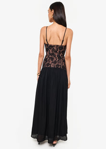 Corsica Lace Corset Dress | Black