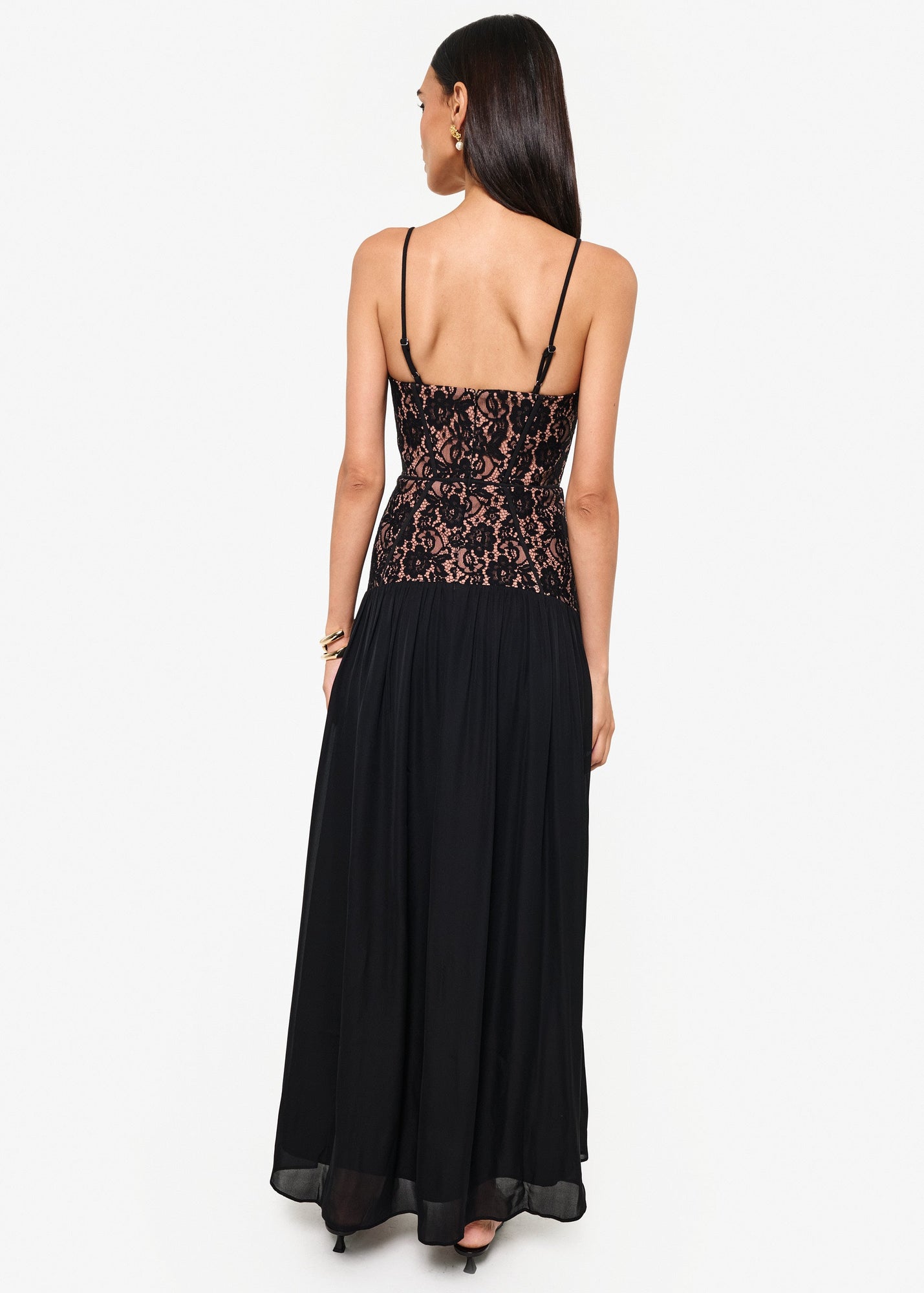 Corsica Lace Corset Dress | Black