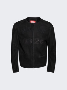 Men | 032c | Thistles Leather Janker | Black