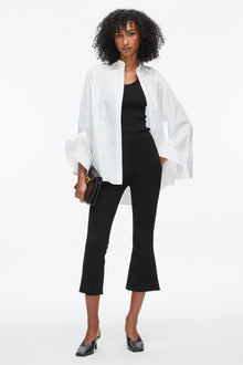 Compact Cropped Kickflare Pant | Black
