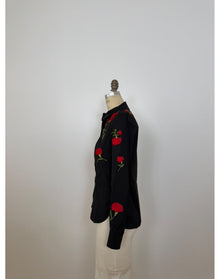 Embroidered Isabela Top | Black Multi