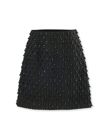 Embroidered Mini Skirt | Black