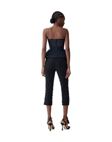 Embroidered Camila Pant | Black
