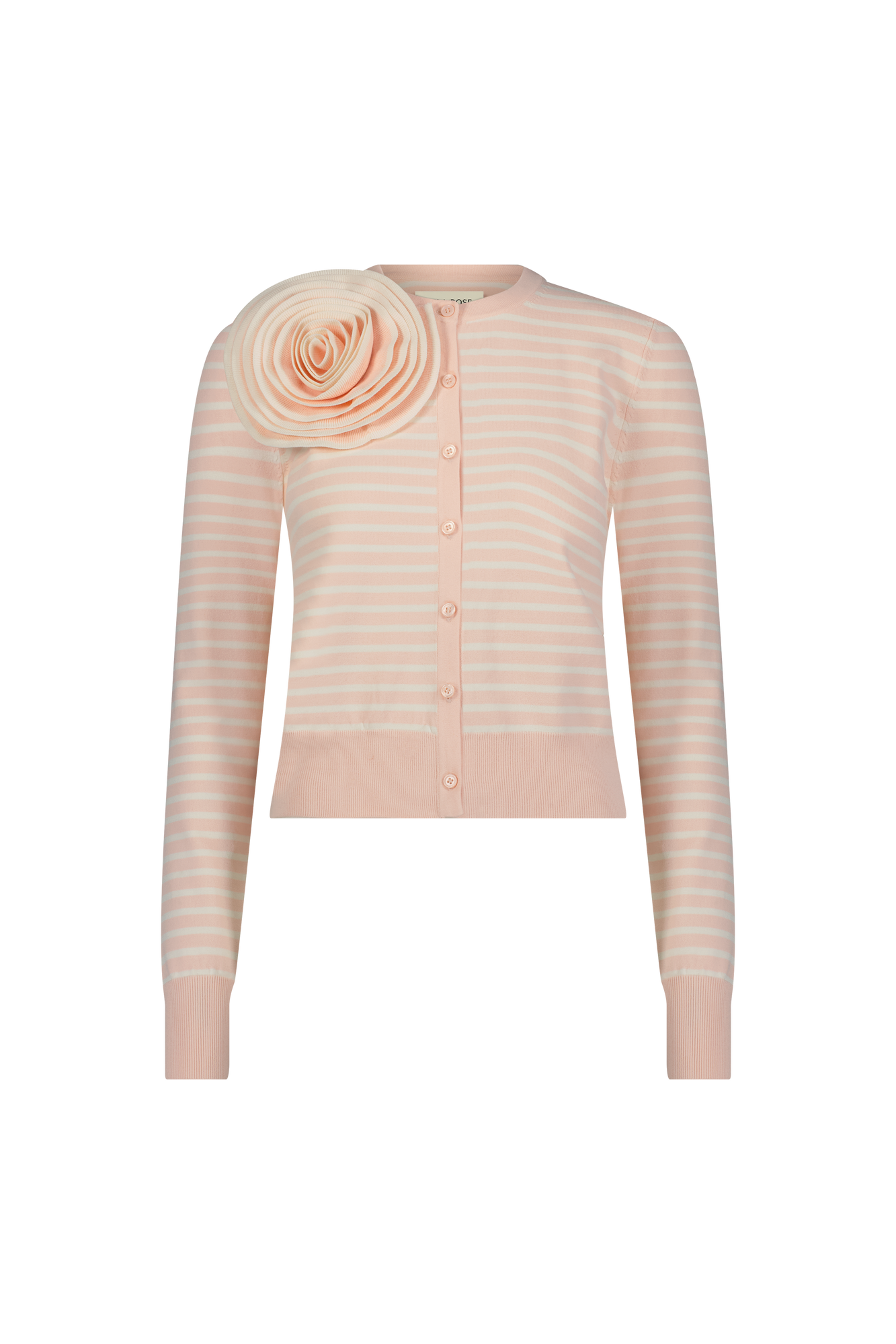 Rose Detail Knit Cardigan | Blush Multi
