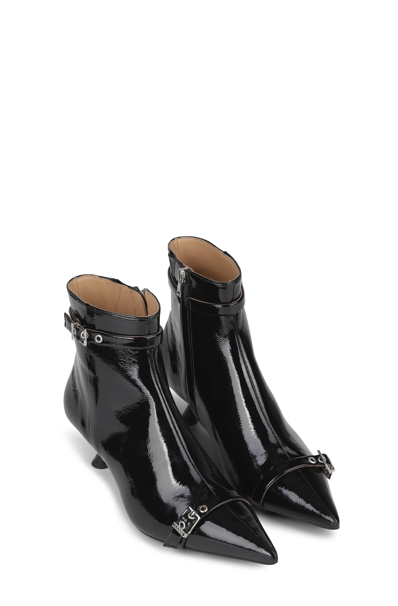 Eyelets Kitten Heel Boot Naplack | Black