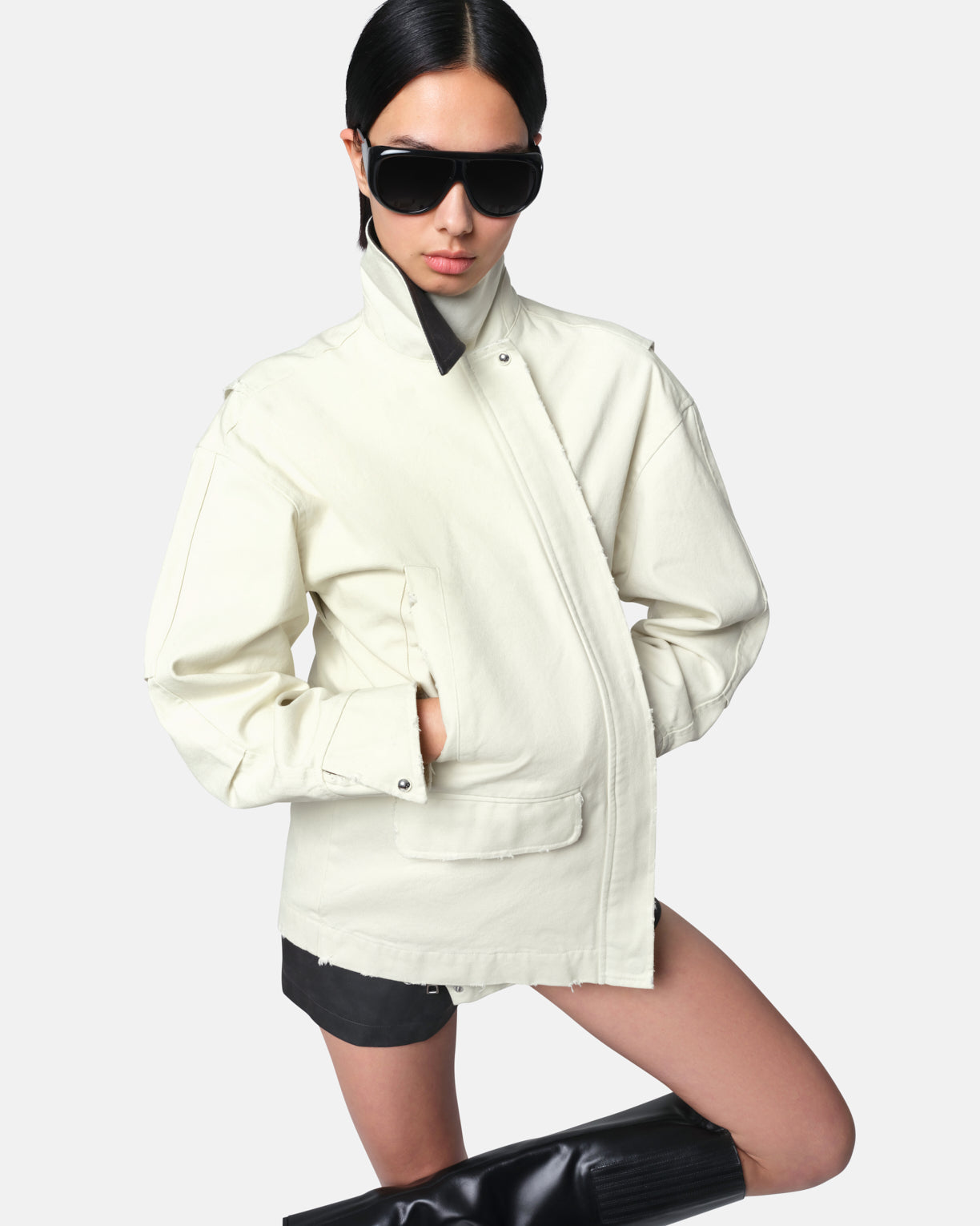 Women | Clive Workwear Jacket | Antique White