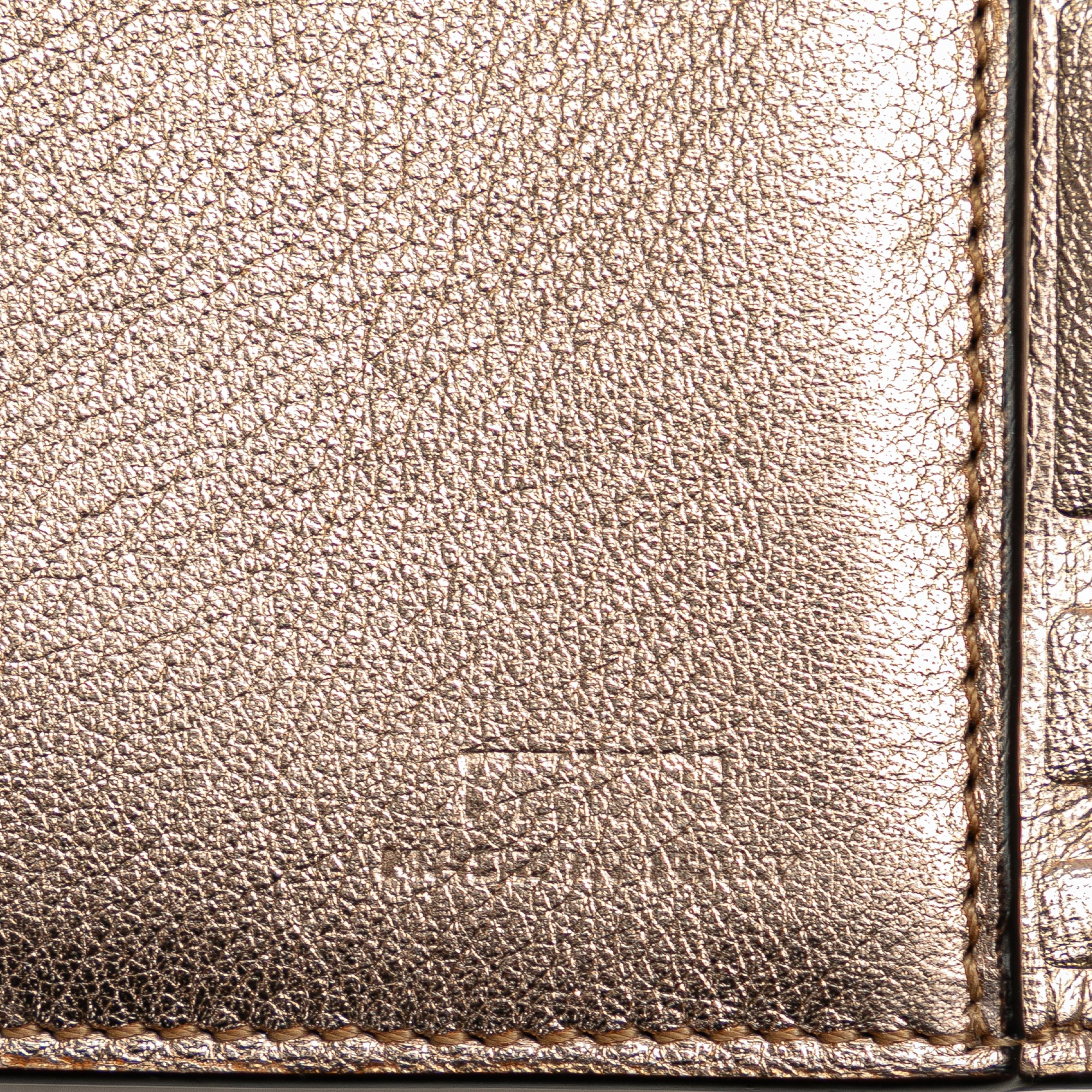 Luxclusif | Fendi | Pre-Owned Zucca Embossed Compact Wallet | Gold