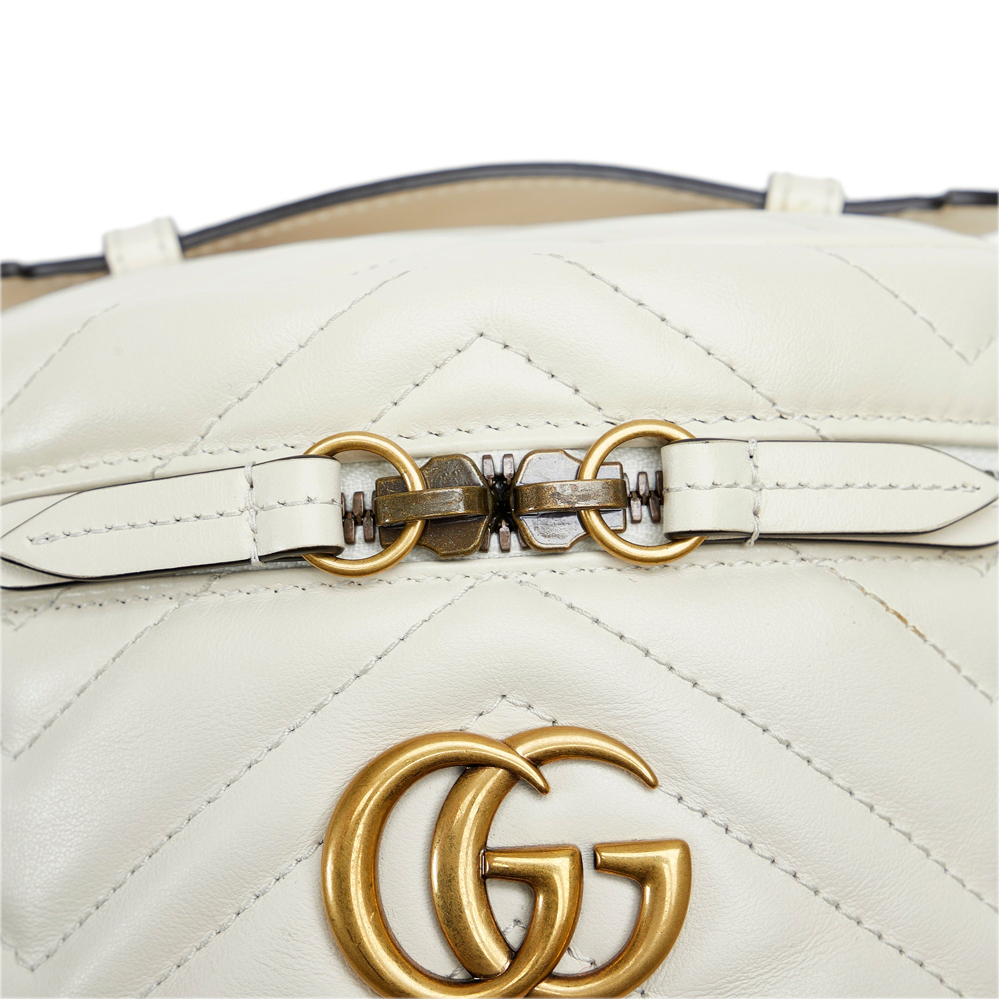 Gucci Pre-Owned Mini GG Marmont Matelasse Backpack | Women | White (V1)