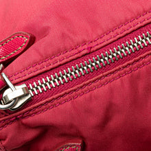 Prada | Pre-Owned Saffiano Trimmed Tessuto Zip Top Crossbody | Red