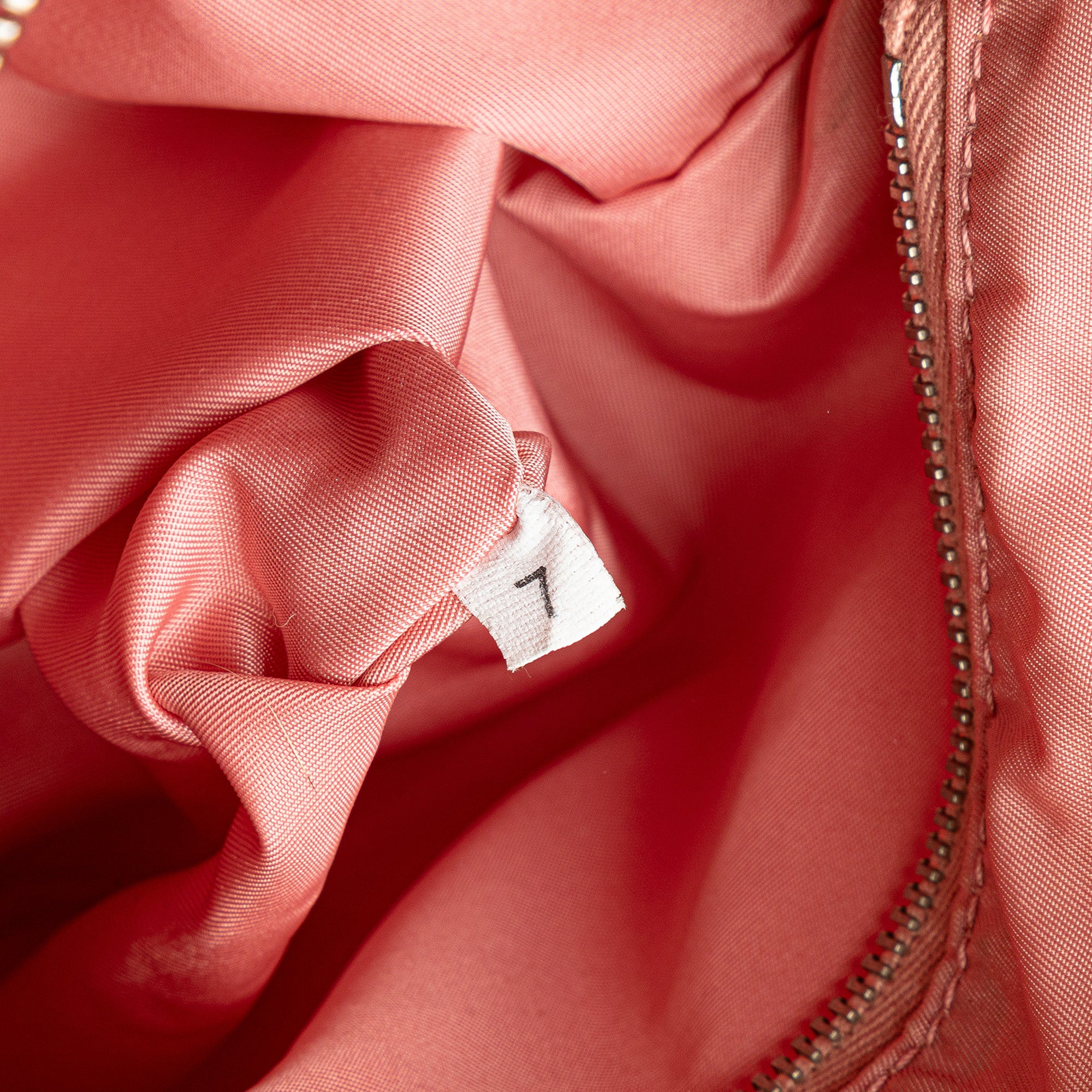 Prada | Pre-Owned Saffiano Trimmed Tessuto Zip Top Crossbody | Red