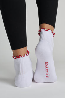 Soul by SoulCycle | Quarter Cut Ruffle Sock | White