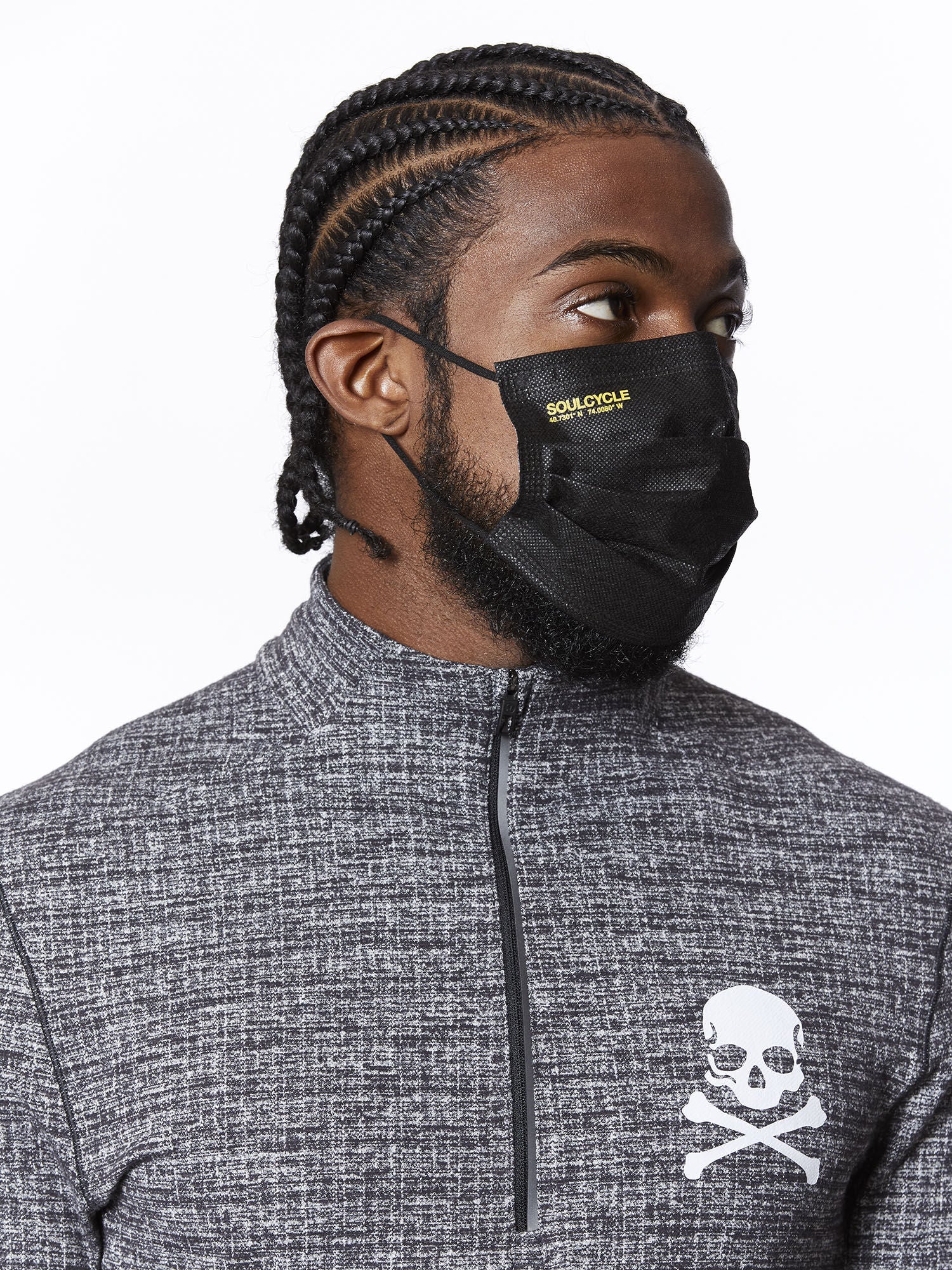 Soul by SoulCycle | evolvetogether™ 7- pack disposable black mask | Black