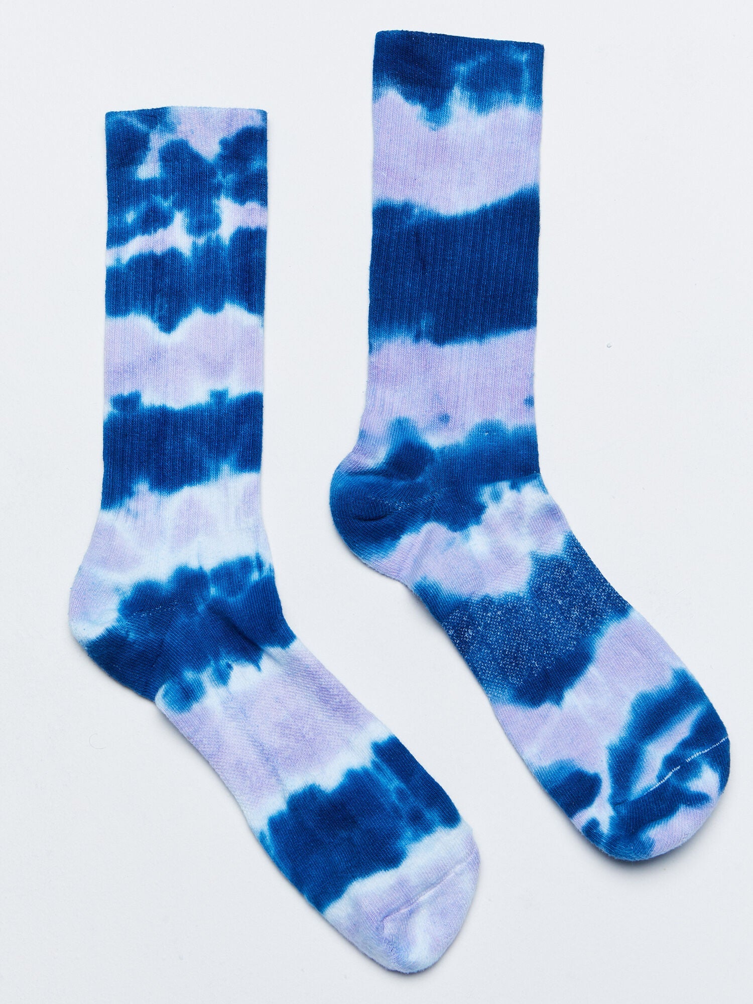 By My Grace | Tie-Dye Calf Sock | Blue/Purple