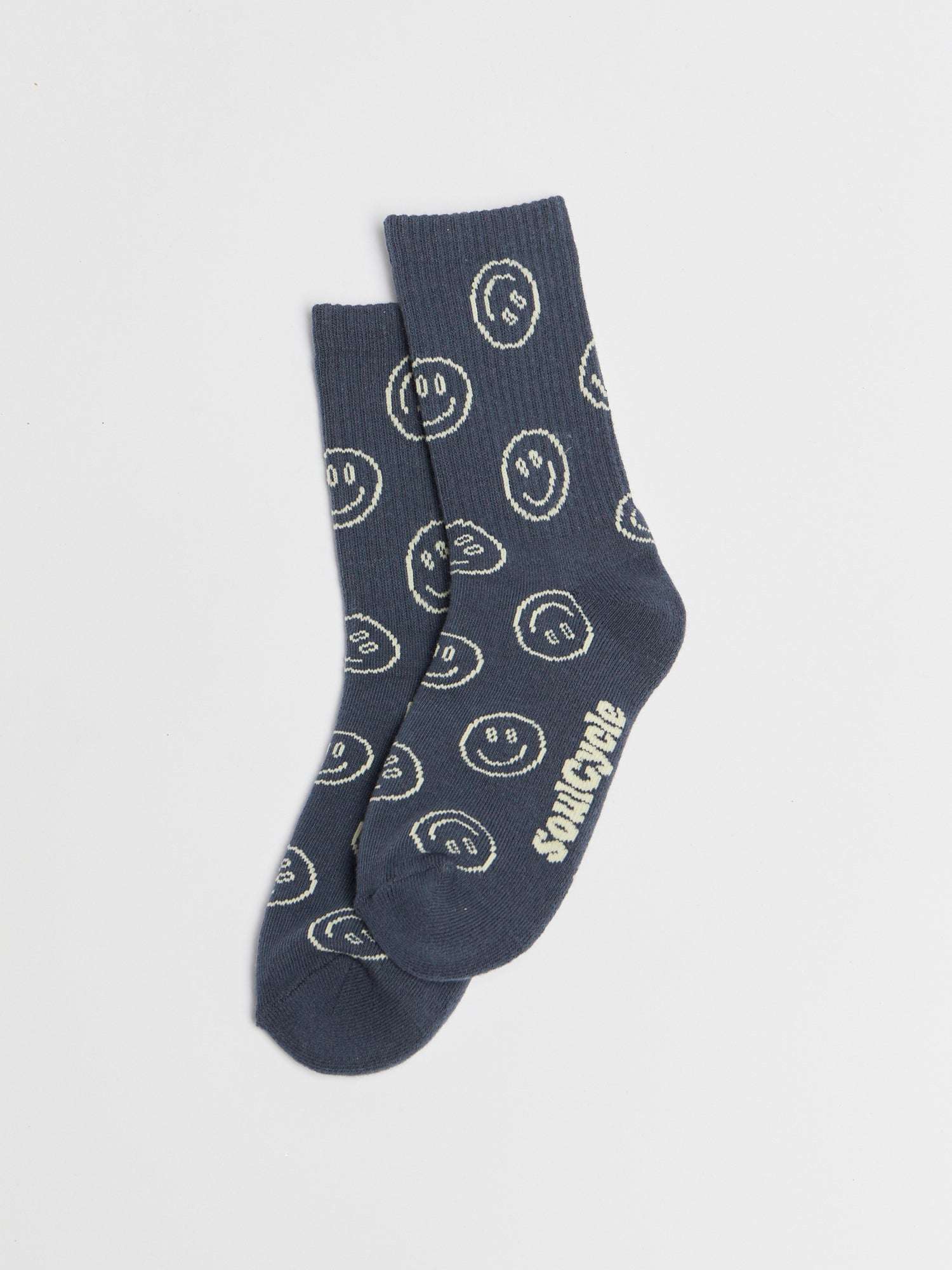 Soul by SoulCycle | Smiley Calf Sock | Blue