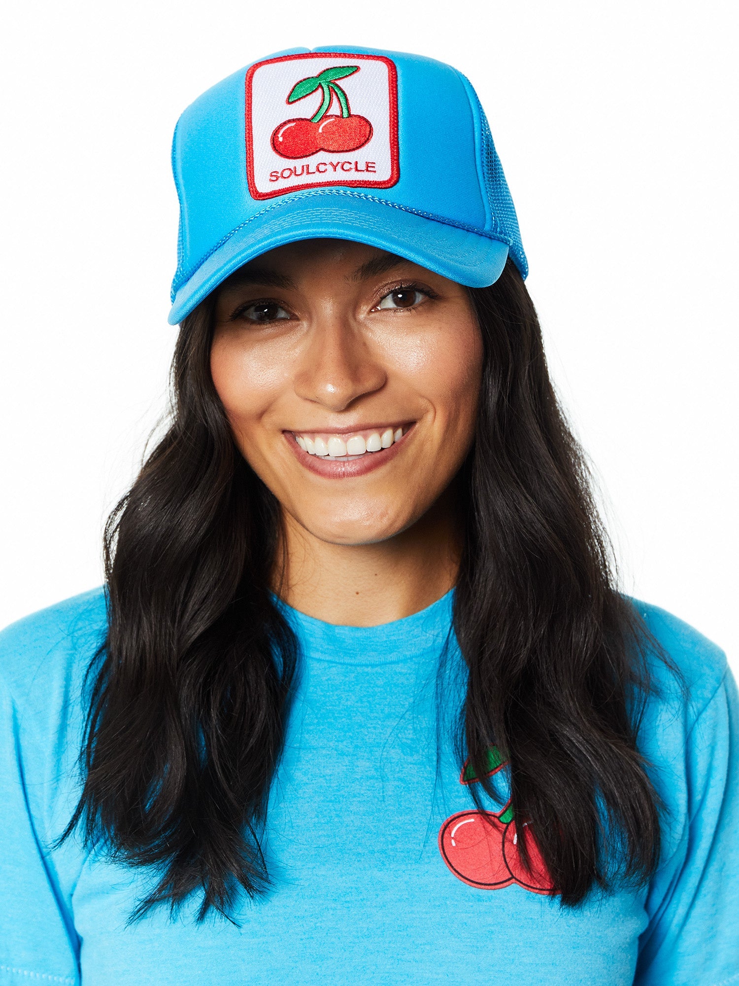 Aviator Nation | Cherry Trucker Hat | Sky Blue