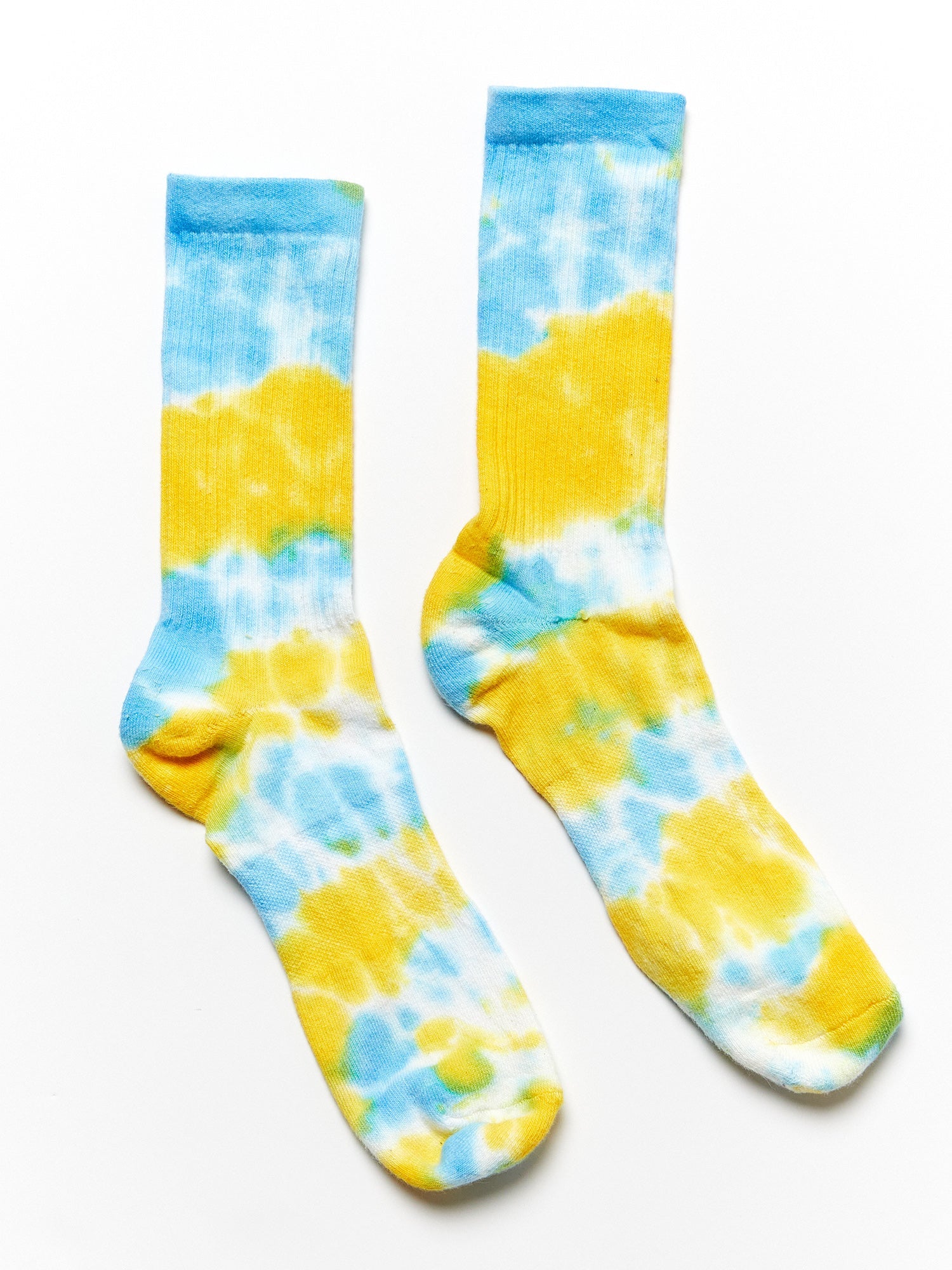 By My Grace | Calf Sock | Yellow/Blue