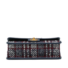 Chanel | Pre-Owned Small Tweed School Memory Top Handle Flap | Blue/Navy