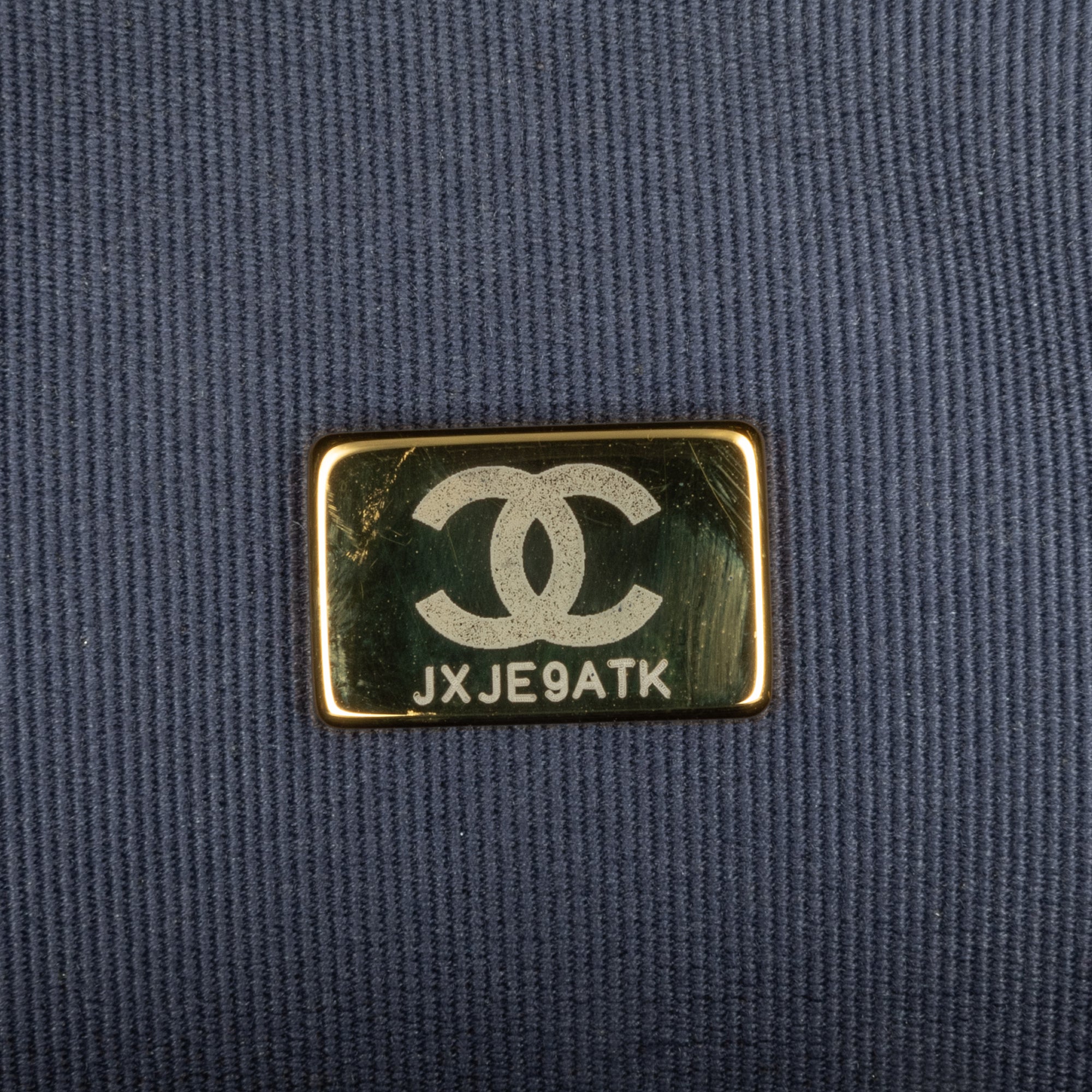 Chanel | Pre-Owned Small Tweed School Memory Top Handle Flap | Blue/Navy