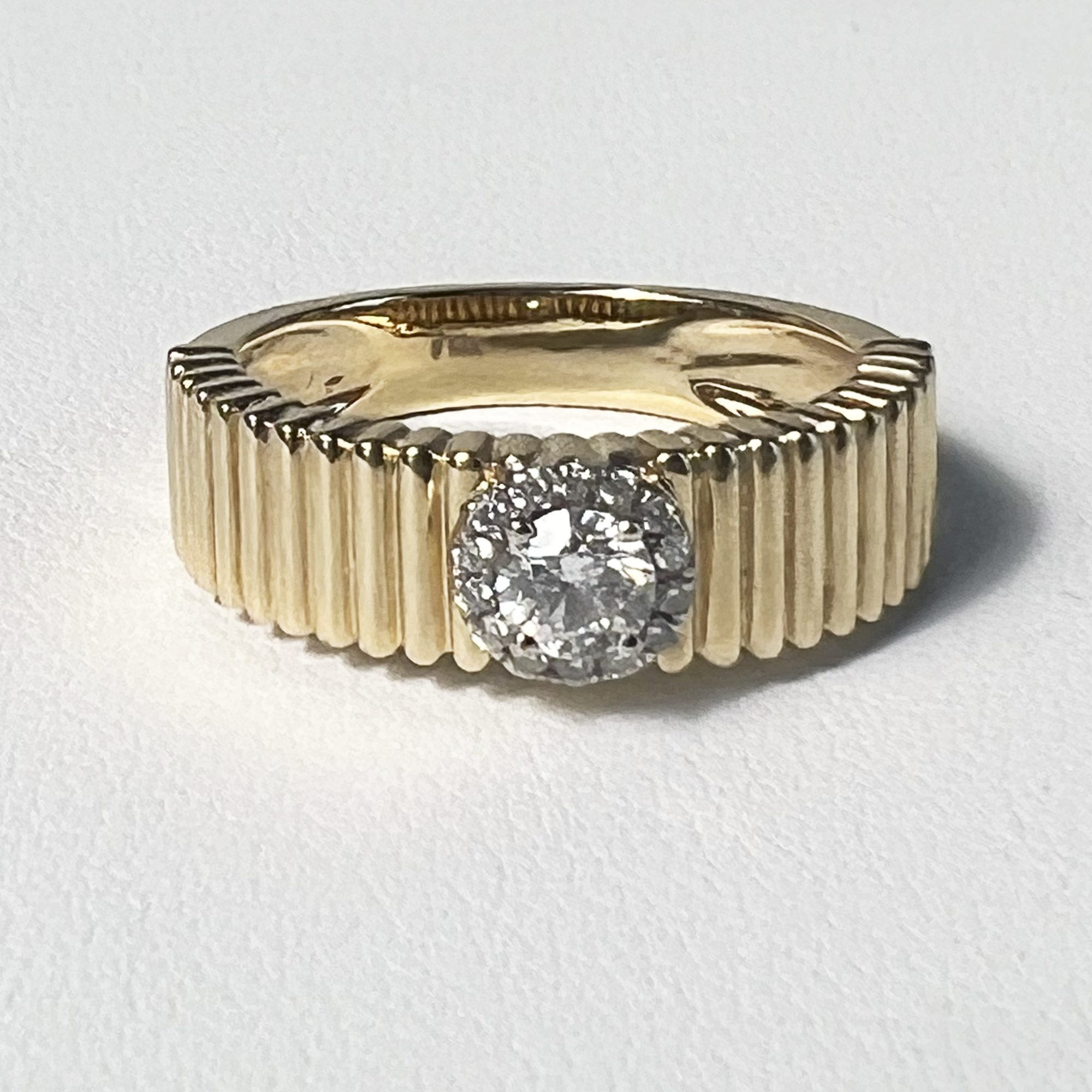 Cher Pave Diamond Ring | 14K Yellow Gold | 0.28 CTW (Approx) White Diamond