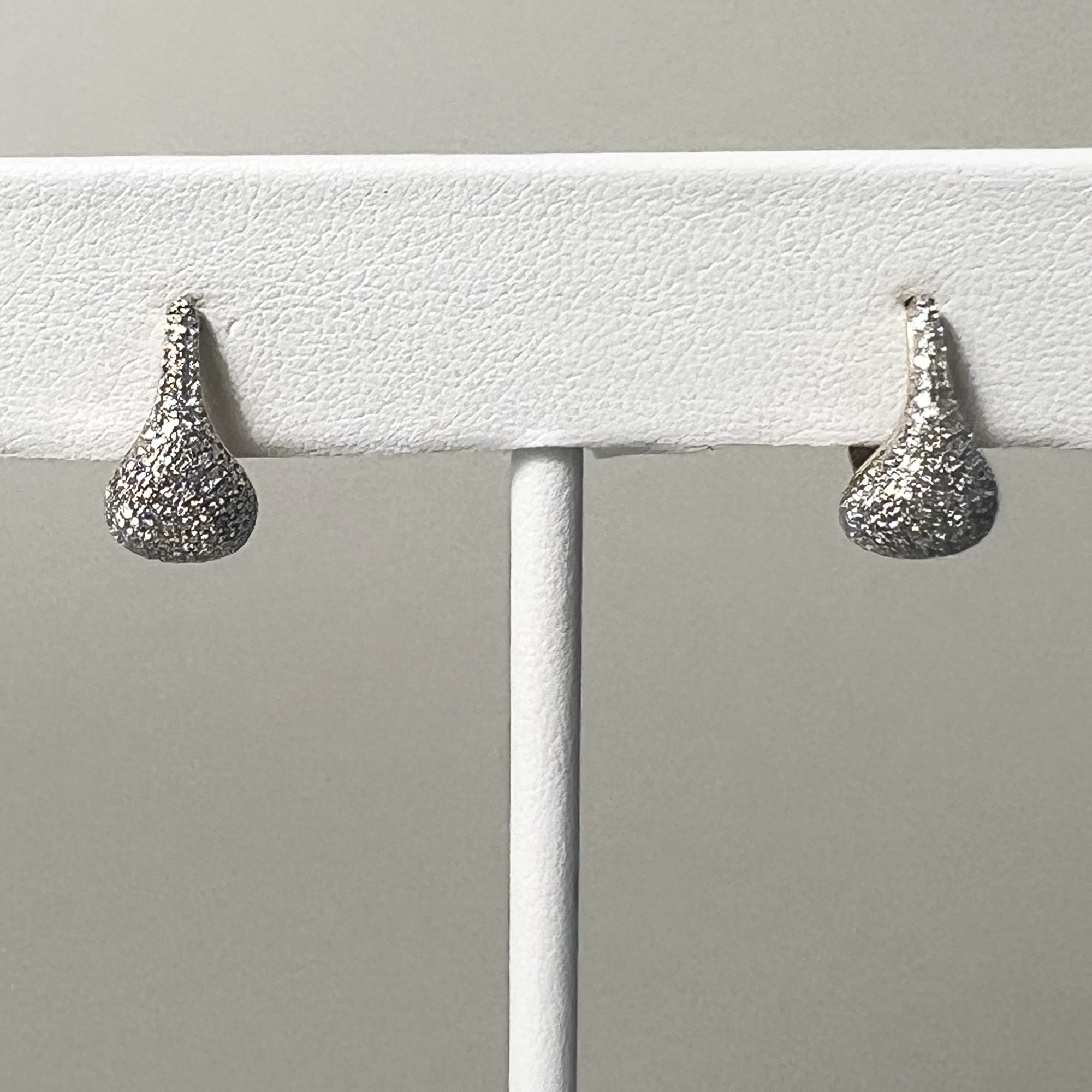 Pave Diamond Droplet Huggies | 10K Yellow Gold | 0.63 CTW (Approx) White Diamond
