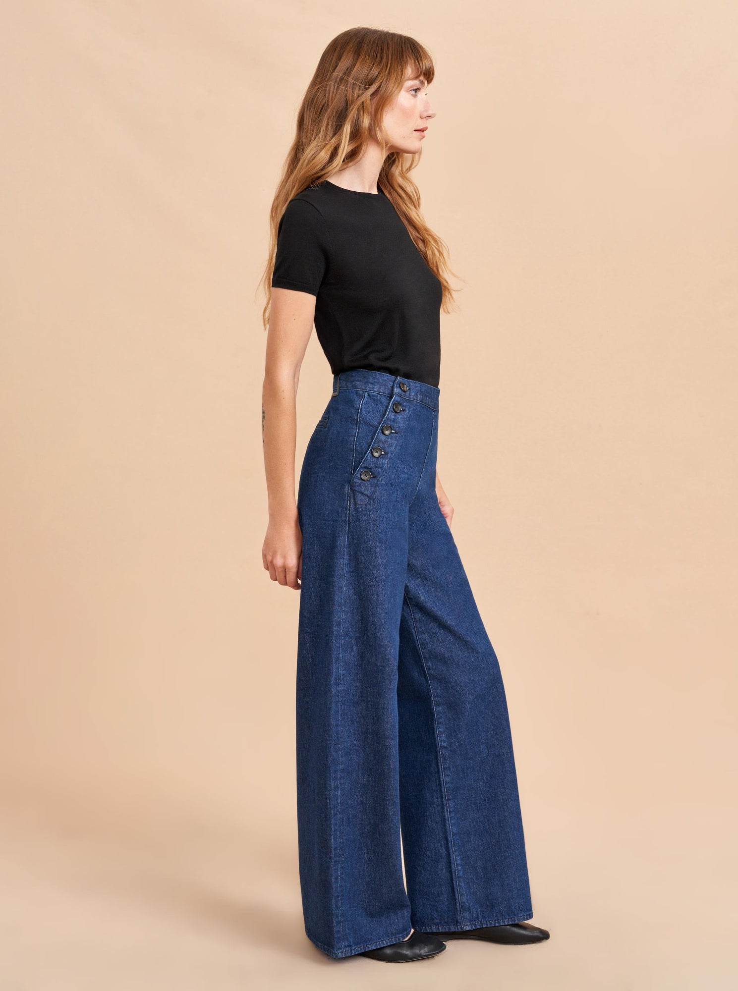 Saylor High-Rise Wide-Leg Jean | Benjamin