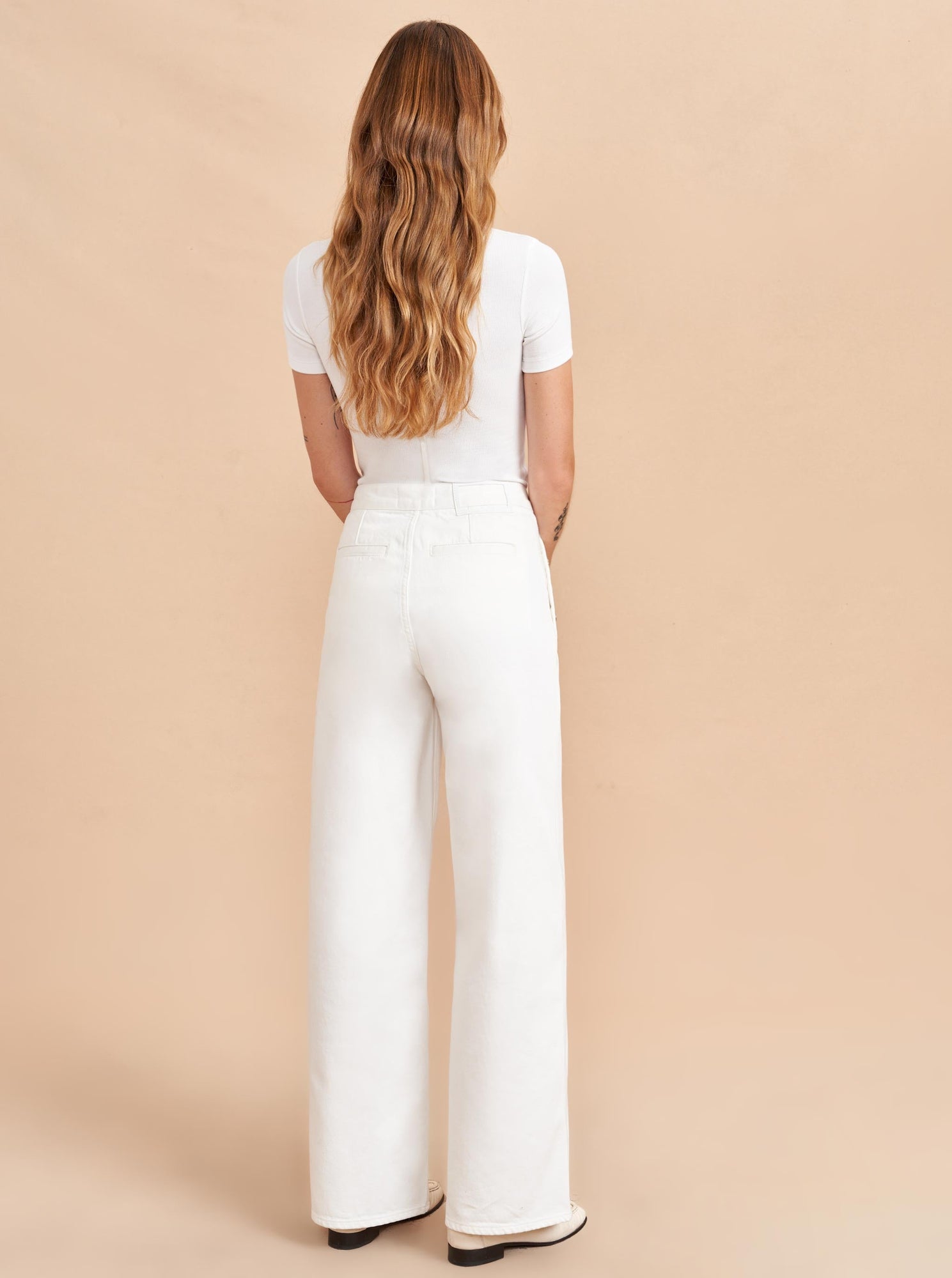 Saylor High-Rise Wide-Leg Jean | Soft White