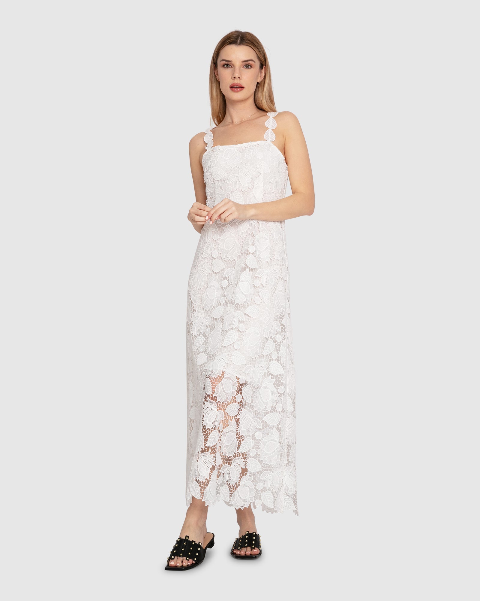 Women | Songbird Lace Maxi Dress | White