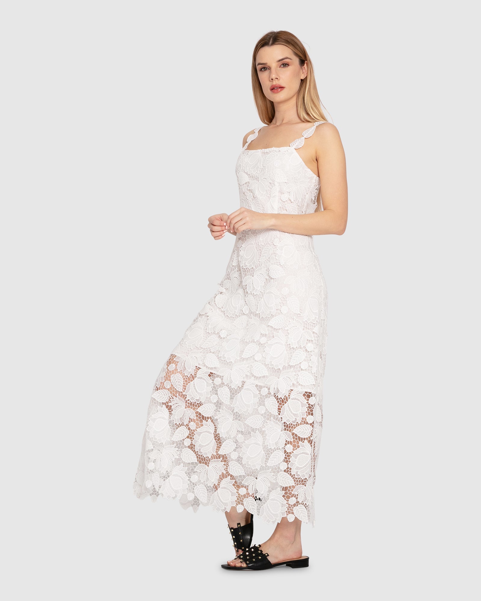 Women | Songbird Lace Maxi Dress | White