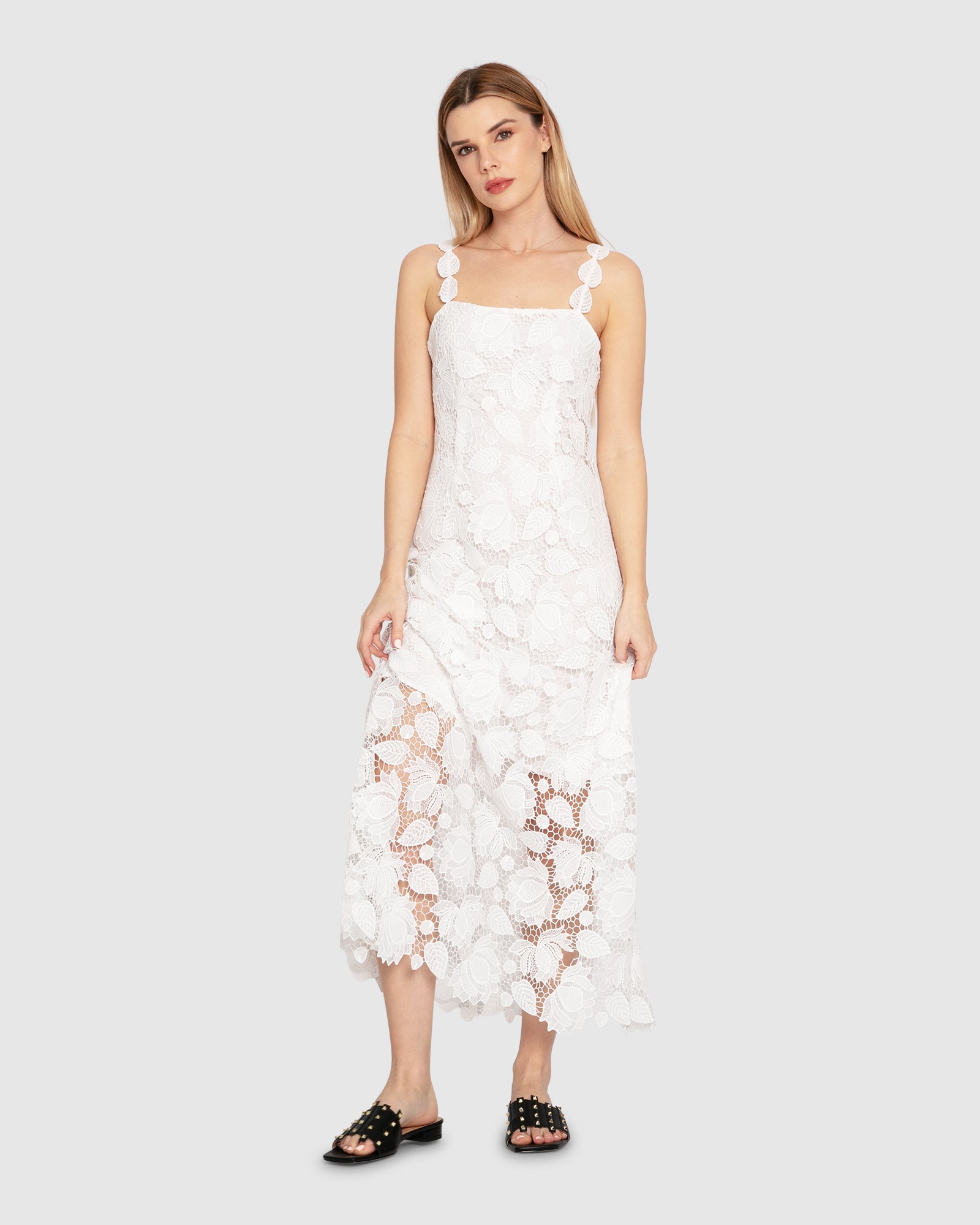 Women | Songbird Lace Maxi Dress | White