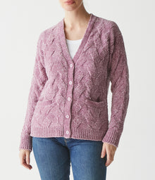 Dax Cardigan w/ Felt Pockets | Amethyst