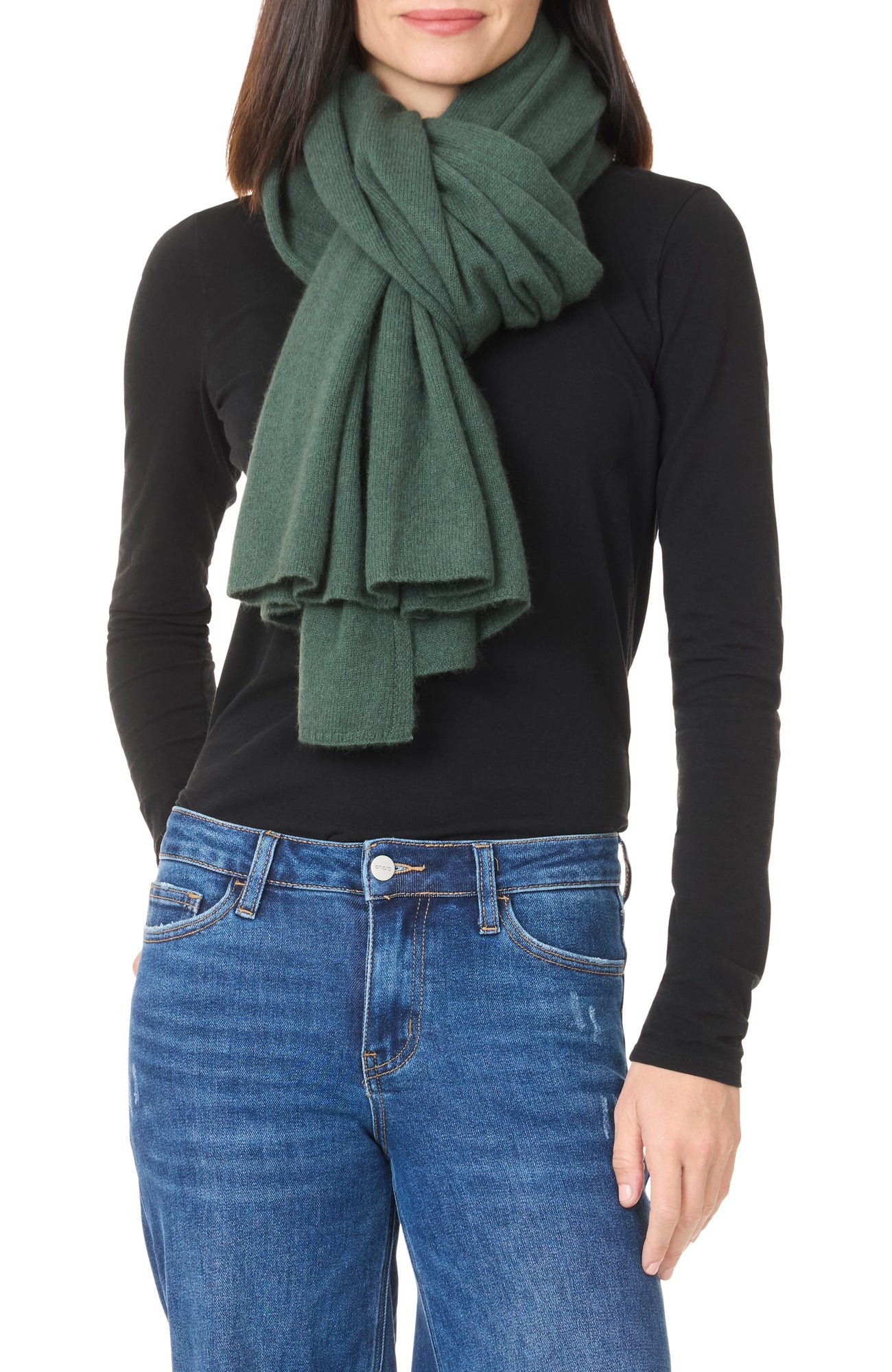 Amicale Cashmere | Women | Cashmere Travel Wrap | Green