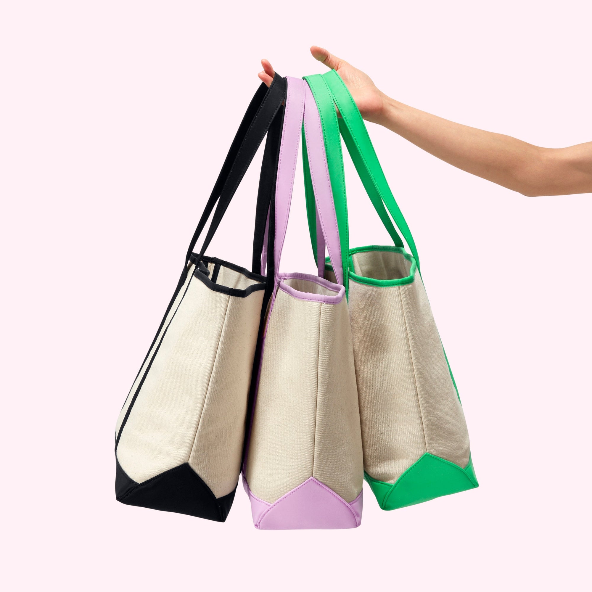Canvas & Nylon Tote | Avocado