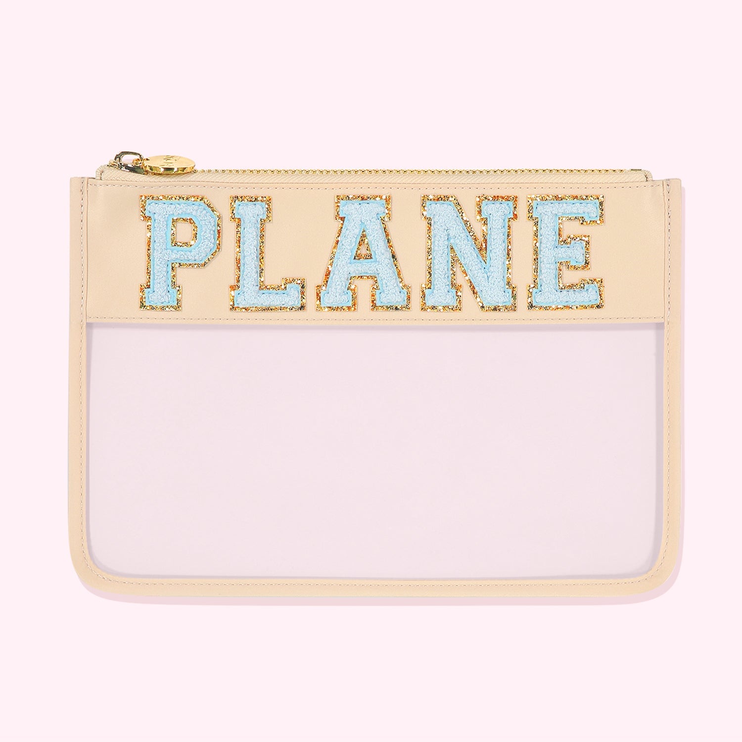 Plane Clear Flat Pouch | Sand