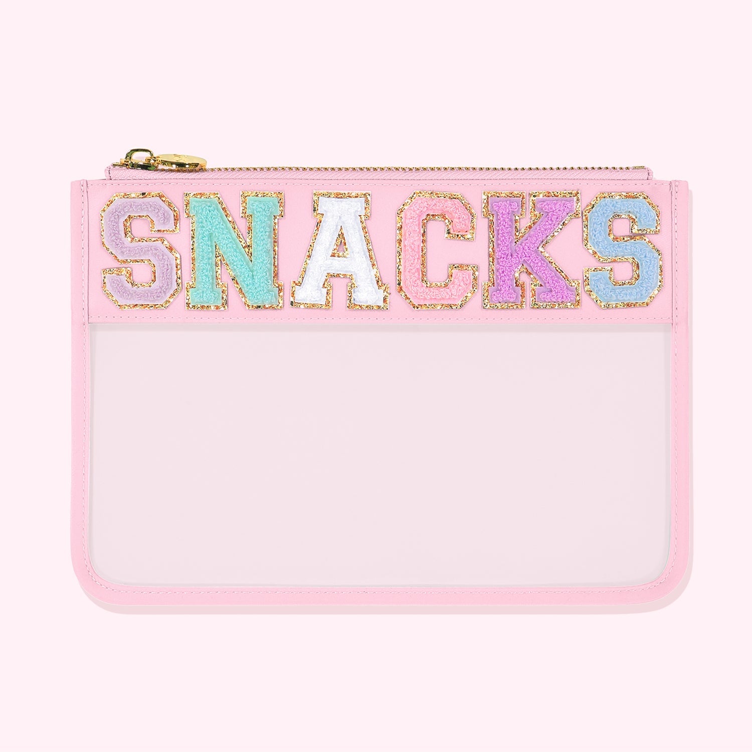 Snacks Clear Flat Pouch | Flamingo