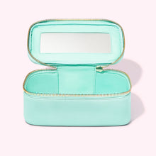 Textured Open Top Mirror Pouch | Cotton Candy