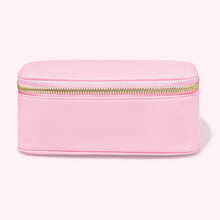 Textured Open Top Mirror Pouch | Flamingo