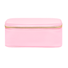 Textured Open Top Mirror Pouch | Flamingo