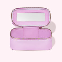 Textured Open Top Mirror Pouch | Grape