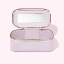 Textured Open Top Mirror Pouch | Lilac