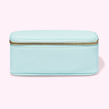 Textured Open Top Mirror Pouch | Sky