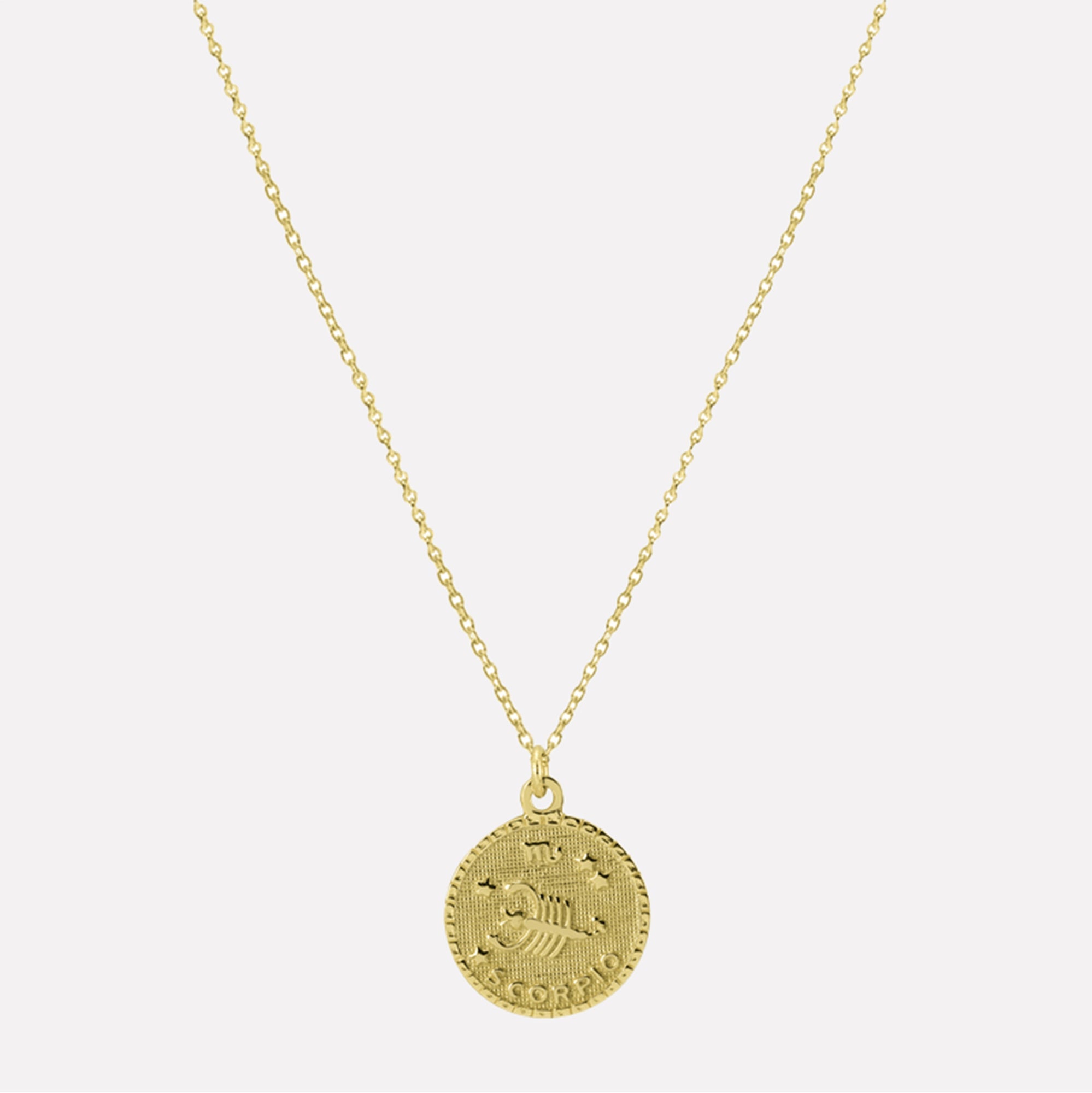 The Zodiac Medal Necklace Scorpio | Gold Vermeil