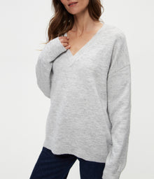 Hendrix V-Neck Sweater | Heather Grey