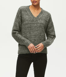 Rylie V-Neck Pullover Sweater | Shadow