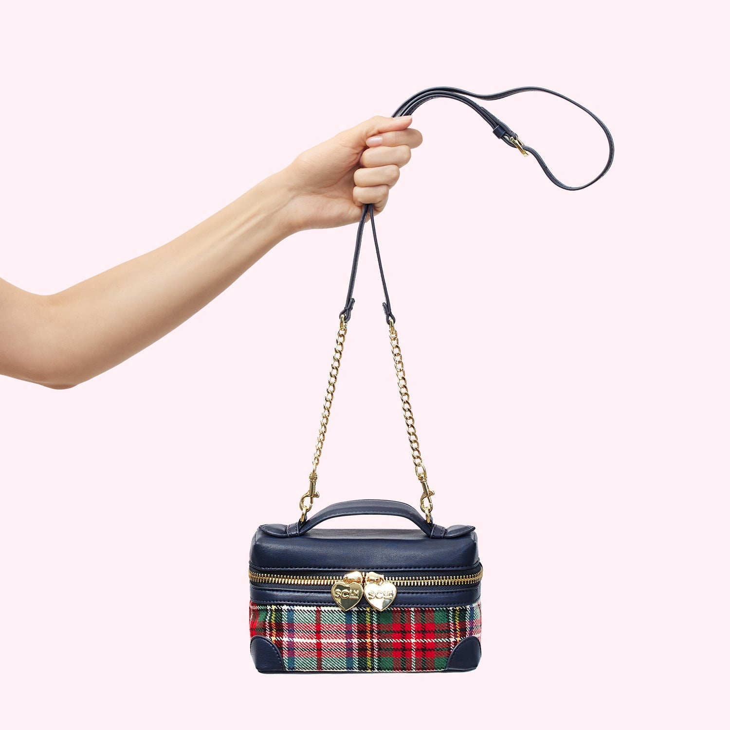 Micro Top Handle Crossbody Bag | Plaid