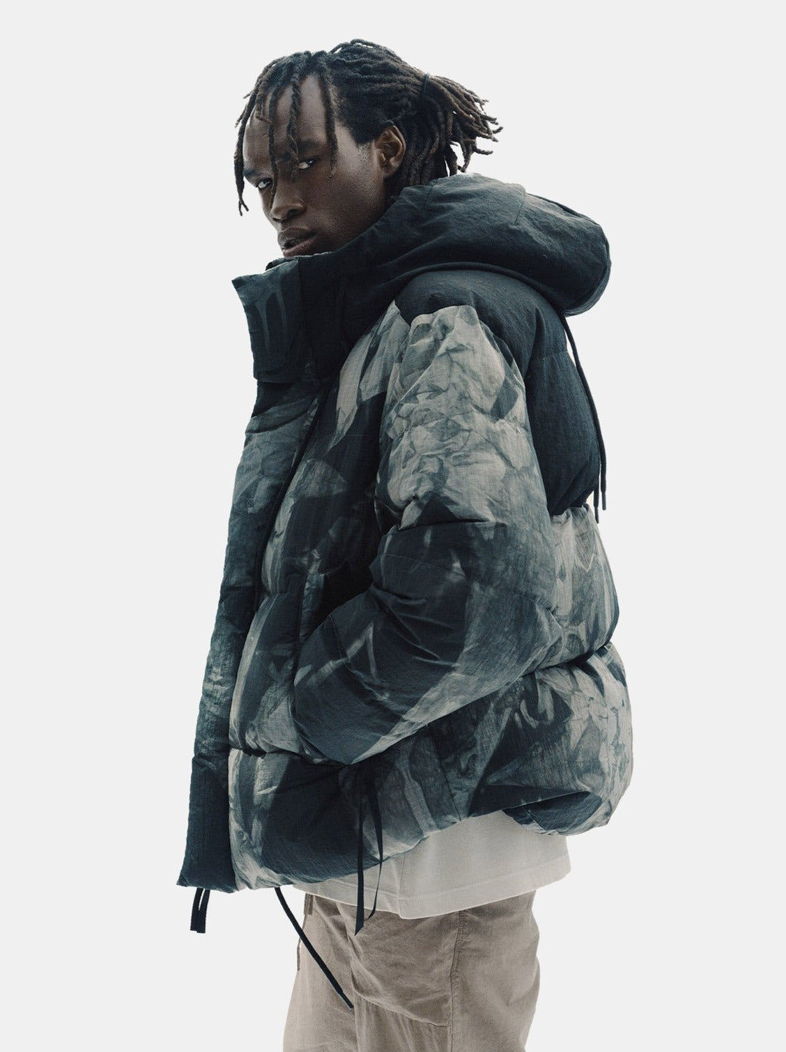 Man Fowler Down Parka - Olive Rock Tie