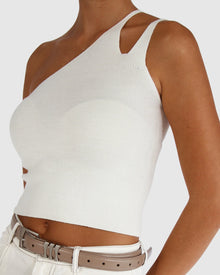 Women | Symphony Double Strap Knit Crop | Cream