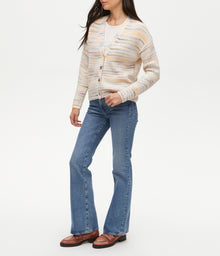 Farah Spacedye Cardigan | Natural Combo