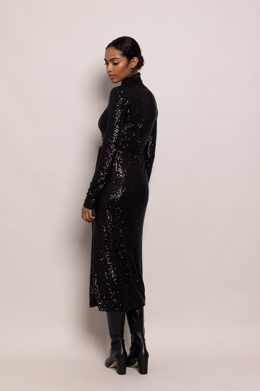 Piper Dress | Black Sequin