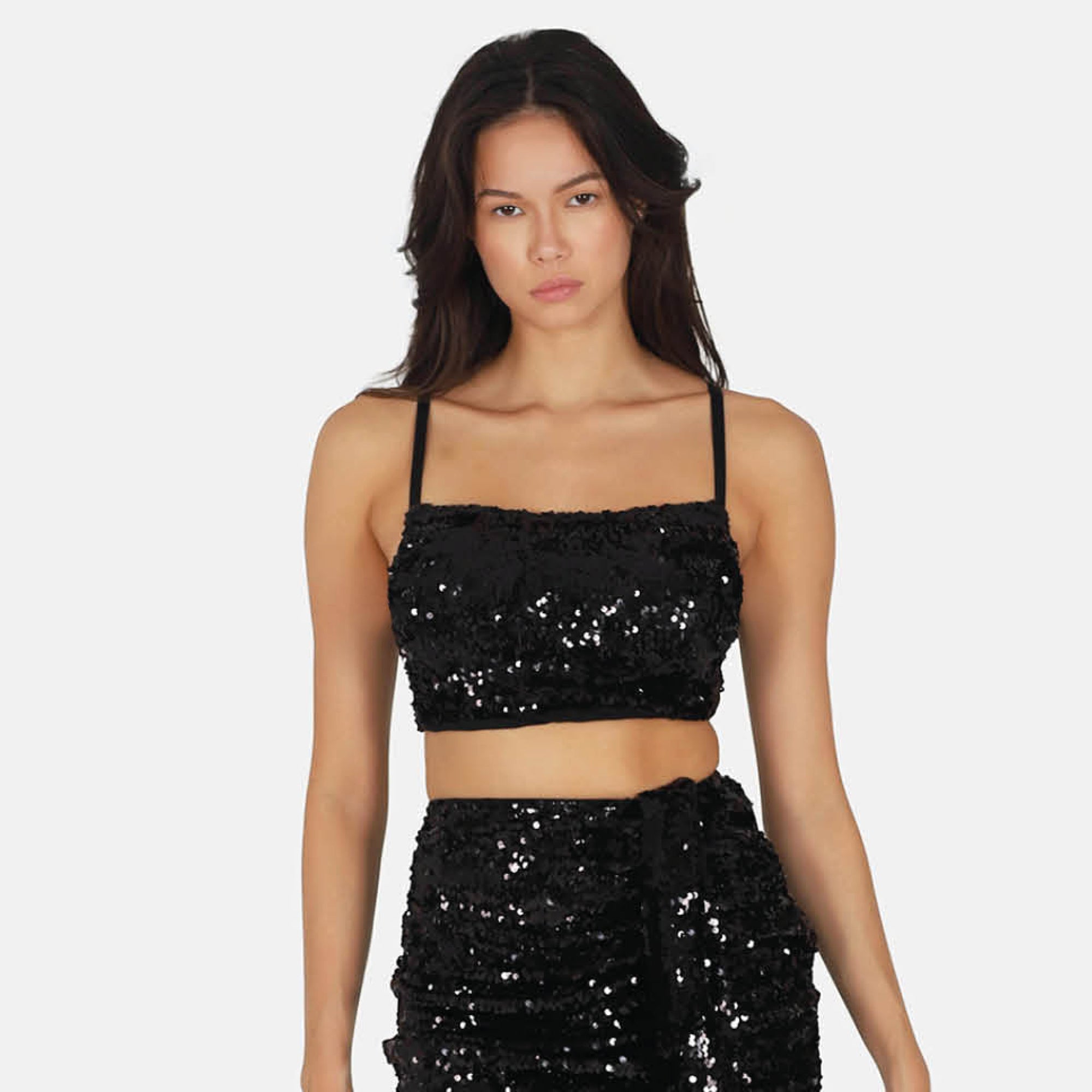 Sequin Top | Black Glitter