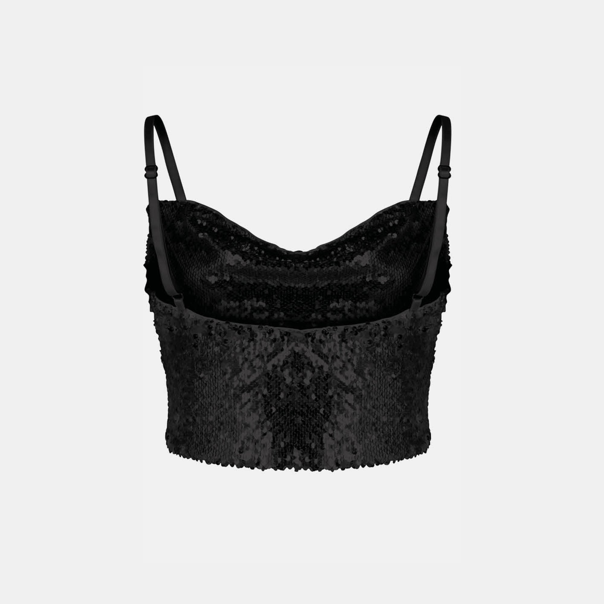 OW Collection SEQUIN Top Account 002 - Black Caviar